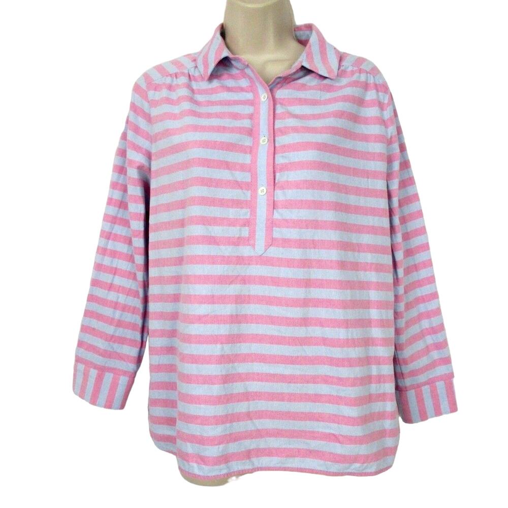 Vineyard Vines Tunic Top 2 Womens Striped Pullover Pink Blue Pastel Nautical